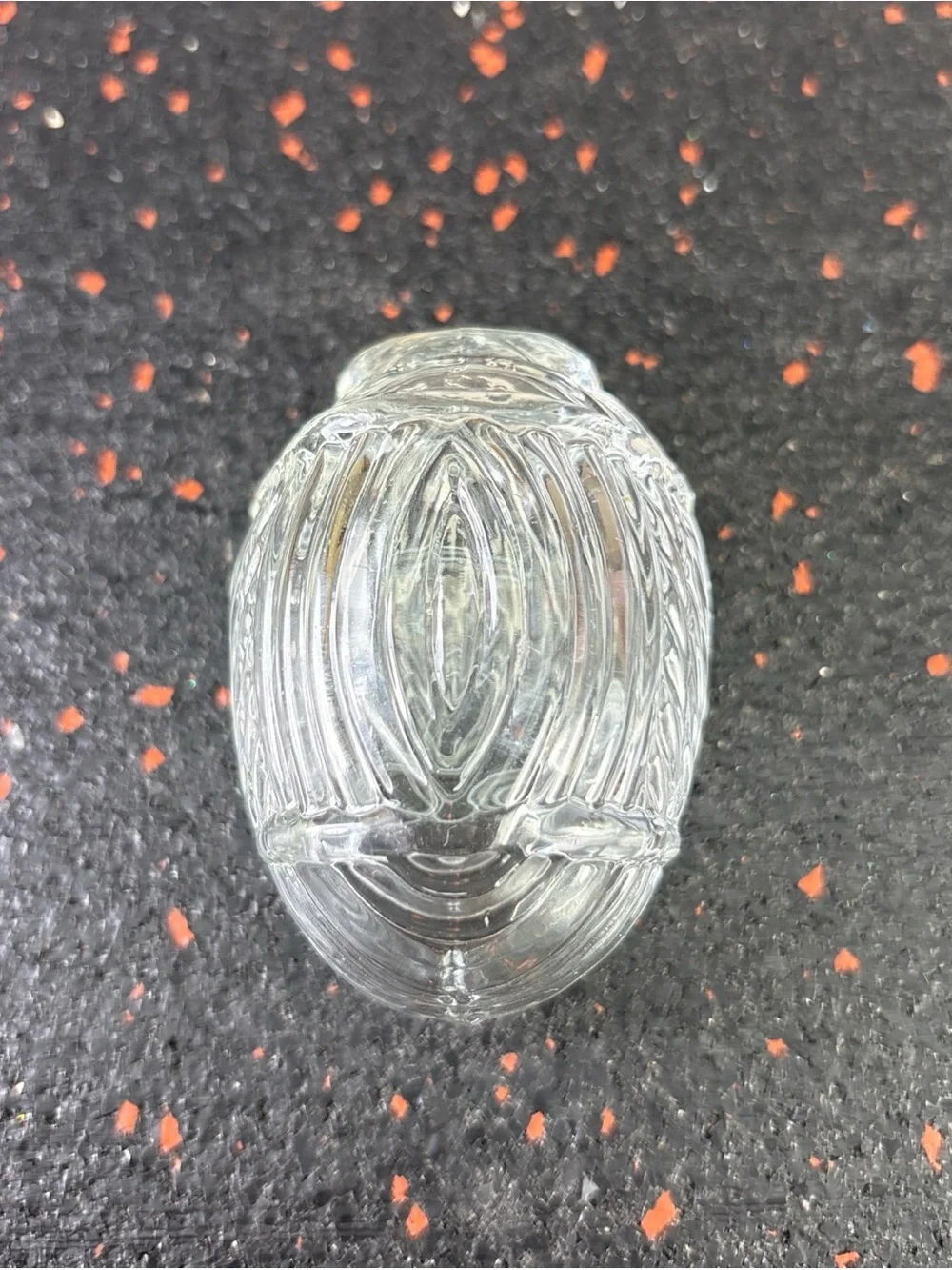 Vintage Art Deco Style Glass Bird Cage Feeder  Seed Water Bowl USA 2.75” X 1.75”